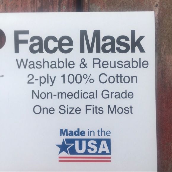 RED USA COTTON FACE COVERING PATRIOTIC 2 ply - Picture 3 of 5